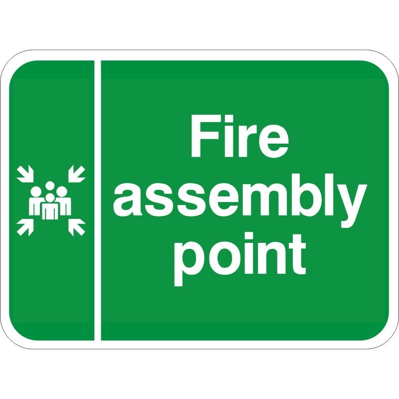 Fire Assembly Point Sign 600 x 450mm