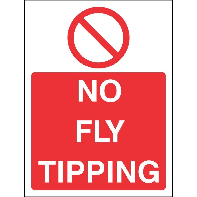 No Fly Tipping Sign