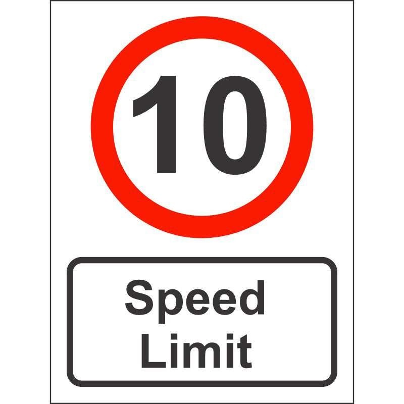 10MPH Speed Limit Sign