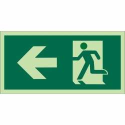 Running Man Arrow Left Sign