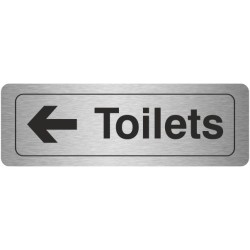 Toilet Left Door Sign 300mm x 100mm