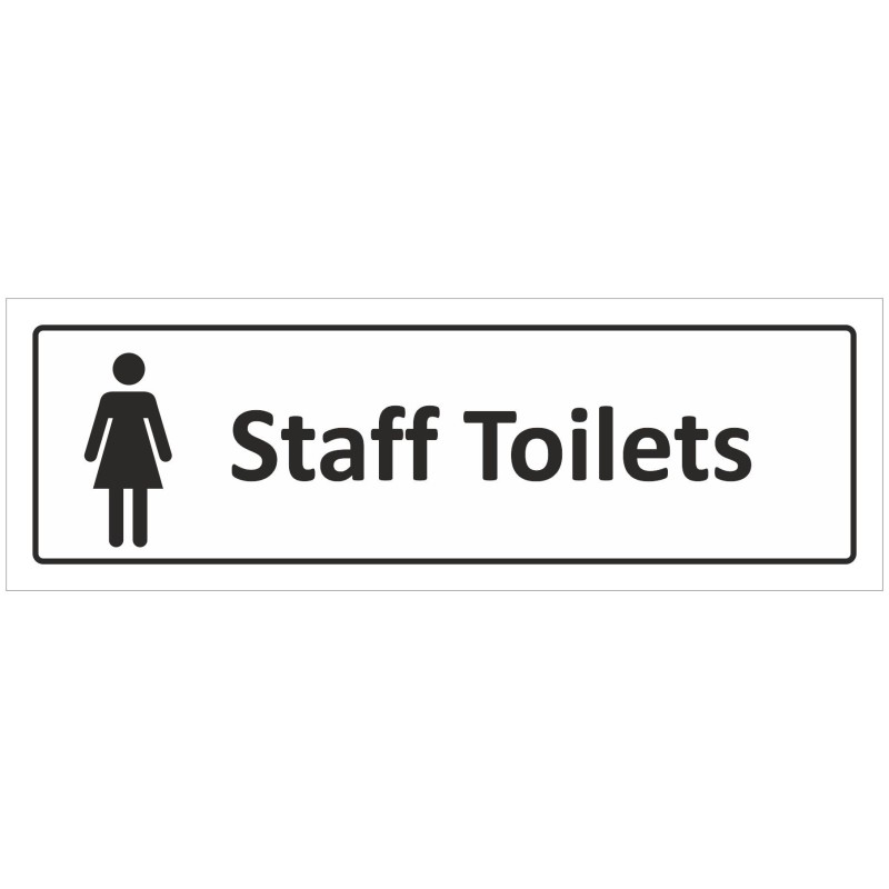 Female Staff Toilets Door Sign With Symbol