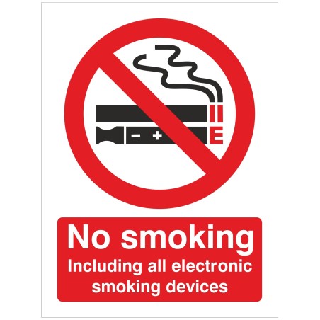 No Smoking Including All Electronic Smoking Devices Sign