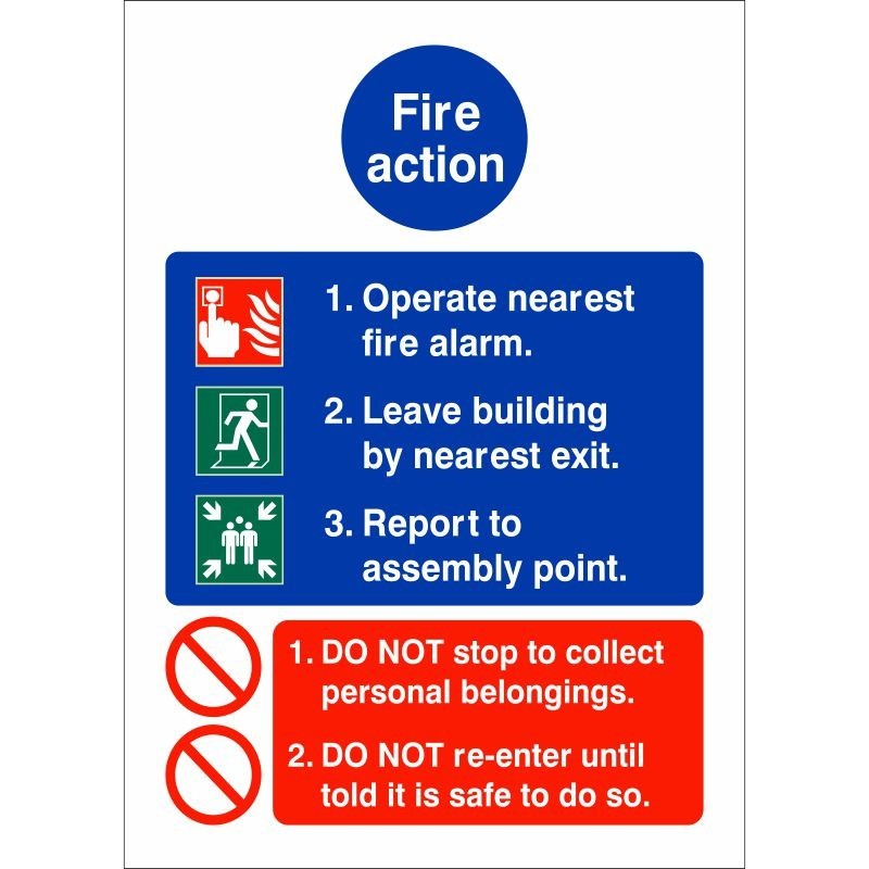 Operate Nearest Fire Alarm Sign