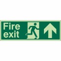 Glow in the Dark Fire Exit Up Sign