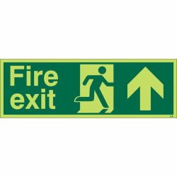 Glow in the Dark Fire Exit Up Sign