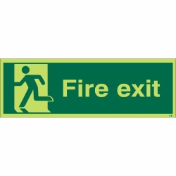 Glow in the Dark Final Exit Man Left Sign