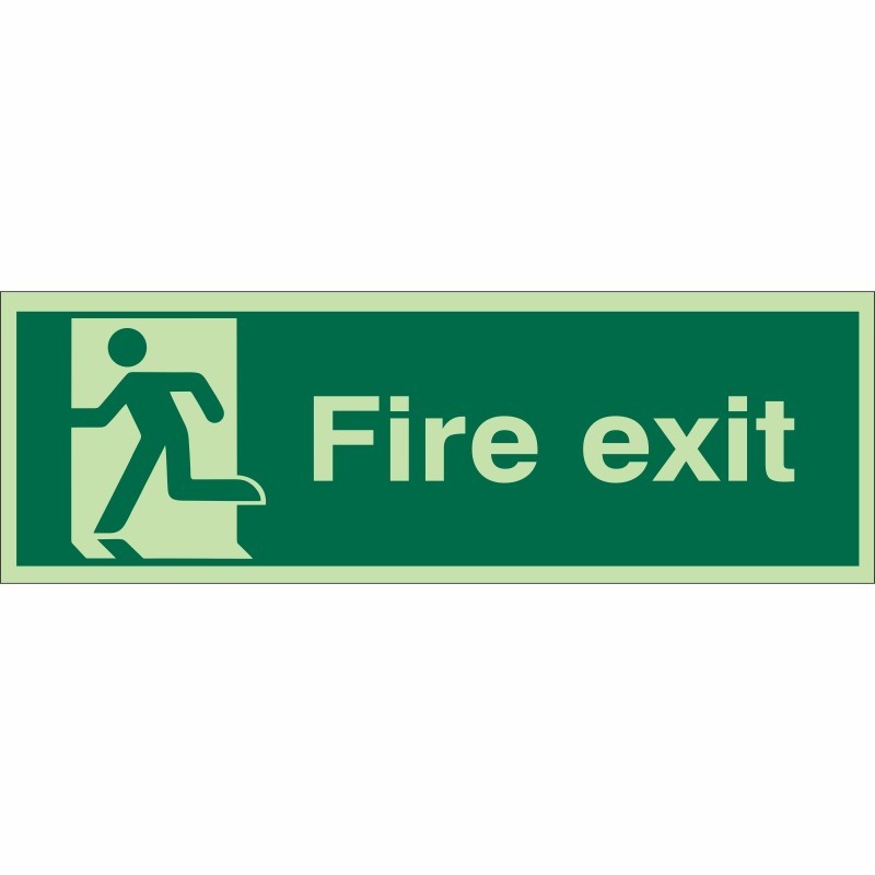 Glow in the Dark Final Exit Man Left Sign