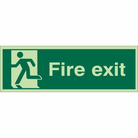 Glow in the Dark Final Exit Man Left Sign