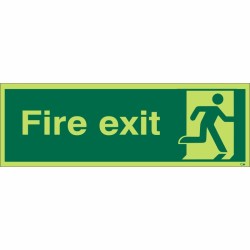 Photoluminescent Fire Exit Sign