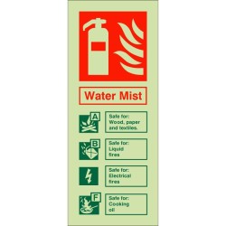 copy of Photoluminescent Water Fire Extinguisher Identification Sign