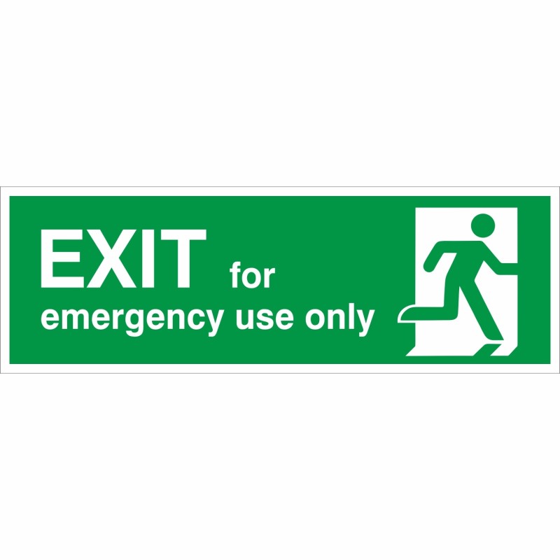 Exit For Emergency Use Only Sign