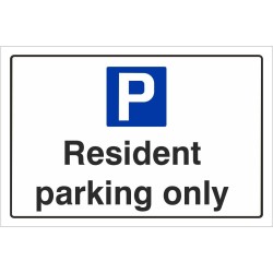 Resident Parking Only Sign