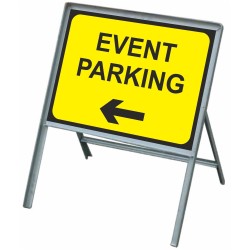 Event Parking Arrow Left Traffic Sign