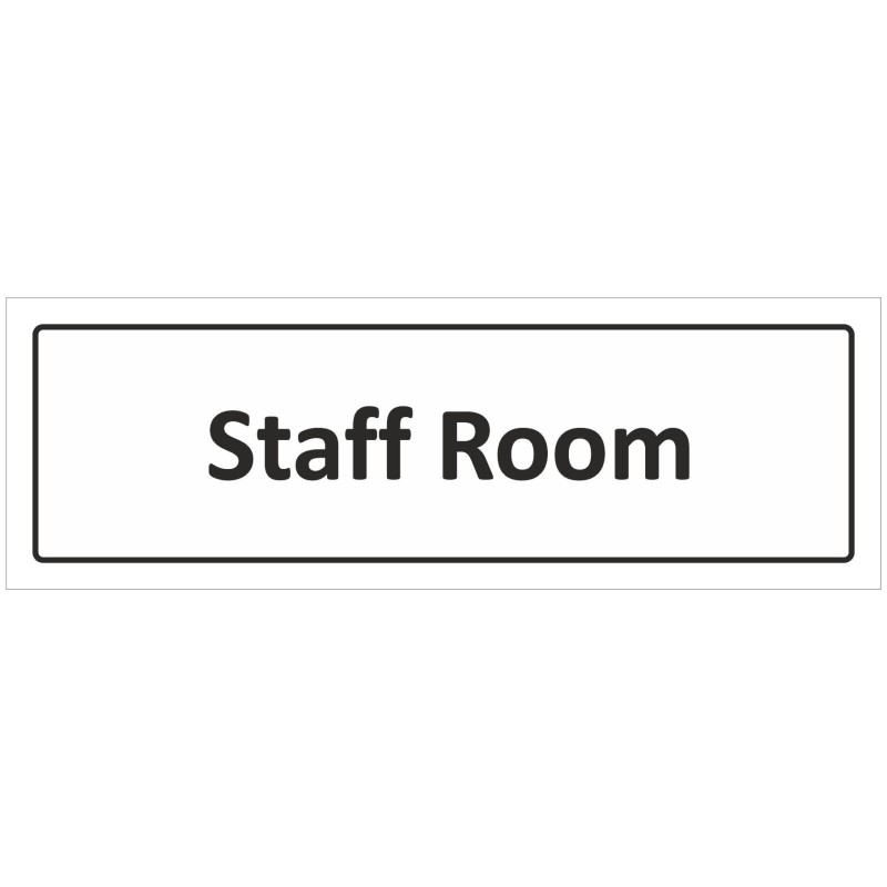 Staff Room Door Sign