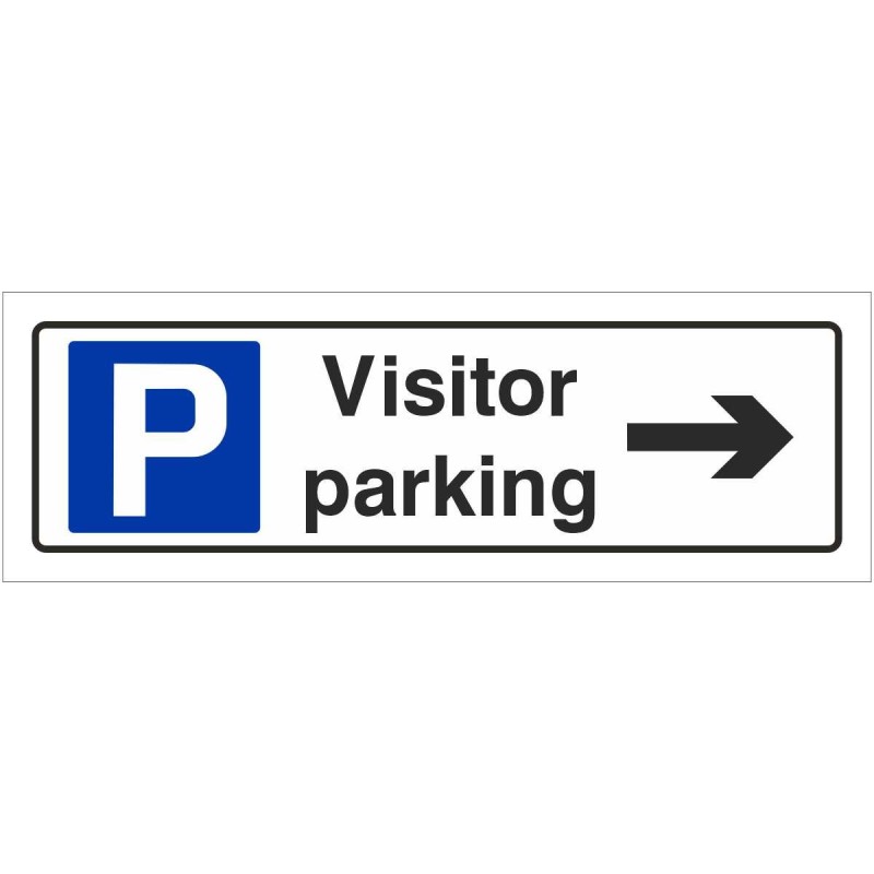 Visitor Parking Arrow Right Sign