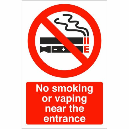 No Smoking Or Vaping Near The Entrance Sign