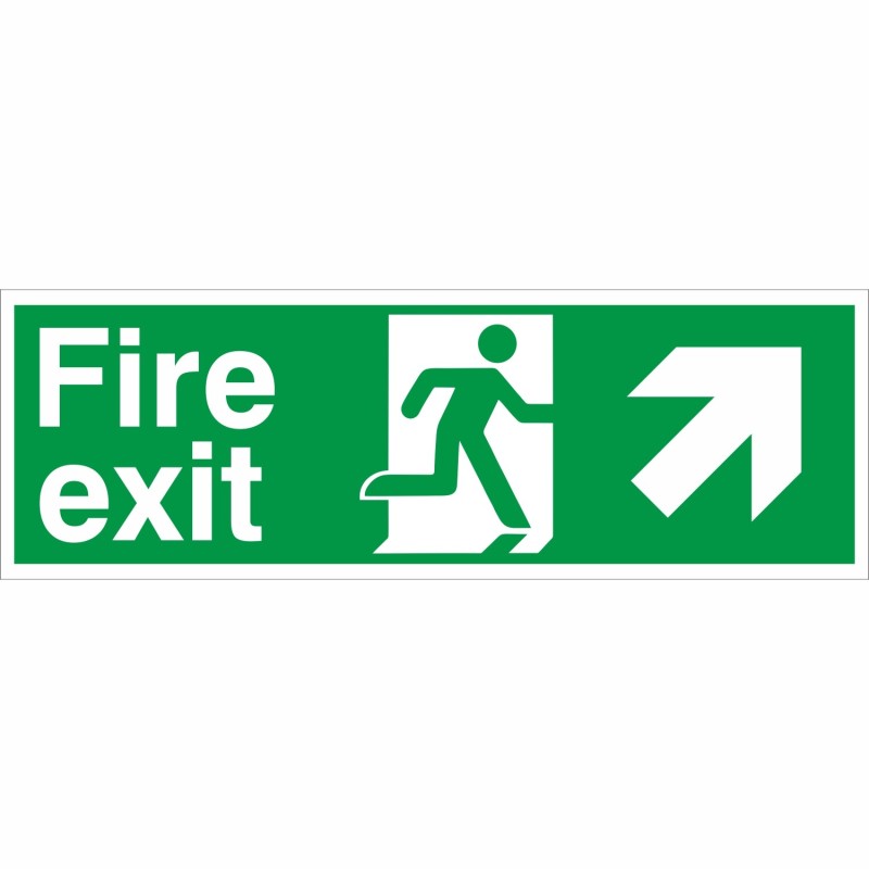 copy of Fire Exit Arrow Up Left Sign