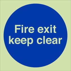 Fire Exit Keep Clear Sign