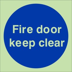 Fire Door Keep Clear Sign