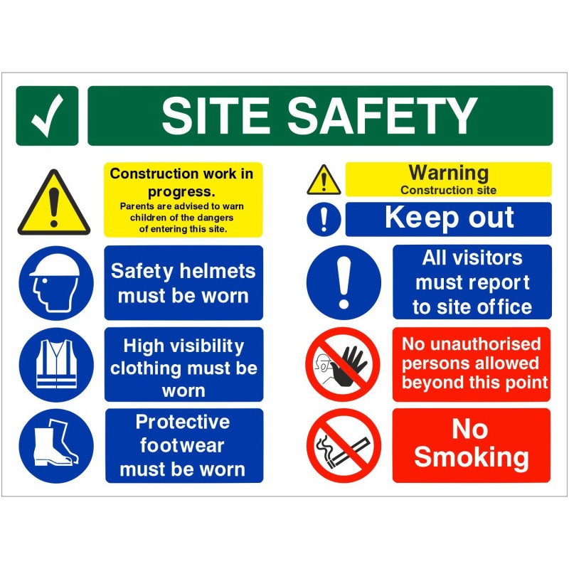 Site Safety Sign Construction Work In Progress