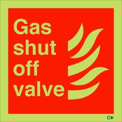 Gas Shut Off Valve Sign