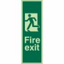 Glow In Dark Fire Exit Running Man Left Sign