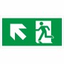 Fire Exit Symbol Only With Arrow Up Left Sign