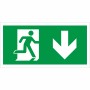 Fire Exit Symbol Only With Arrow Down Sign