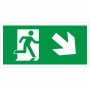 Fire Exit Symbol Only With Arrow Down Right Sign