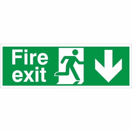 Fire Exit Down Sign | Rainbow Safety