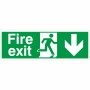 Fire Exit Down Sign | Rainbow Safety