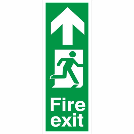 Fire Exit Arrow Up Sign