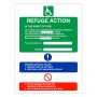 Fire Action Refuge Sign - 150mm x 200mm | Rainbow Safety