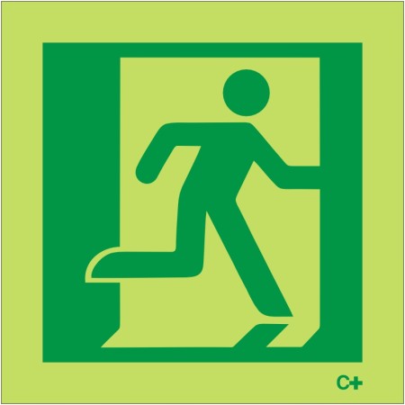 copy of Photoluminescent "Man Running Right" Symbol Sign