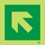 Glow in the Dark Arrow Up/Left Symbol Sign