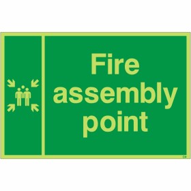 copy of Glow in the Dark Fire Assembly Point Sign