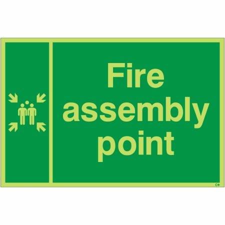 copy of Glow in the Dark Fire Assembly Point Sign