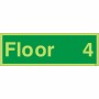 Glow In The Dark Floor 4 Floor Identification Sign | Safety Signs UK