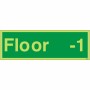 Glow in the Dark Floor -1 Floor Identification Sign | Safety Signs UK