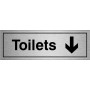 copy of Toilets Right Door Sign 300mm x 100mm