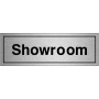 Brushed Aluminium Showroom Door Sign